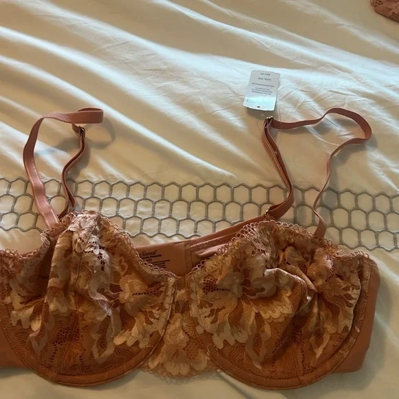 Soma bra and thong set. Dusty rose. 34D and medium. Bra is NWT, thong is NWOT - Picture 5 of 5